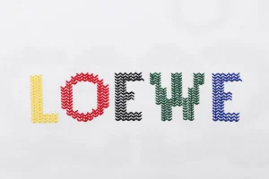 Loewe Gradient Knit Logo T-Shirt White Brand