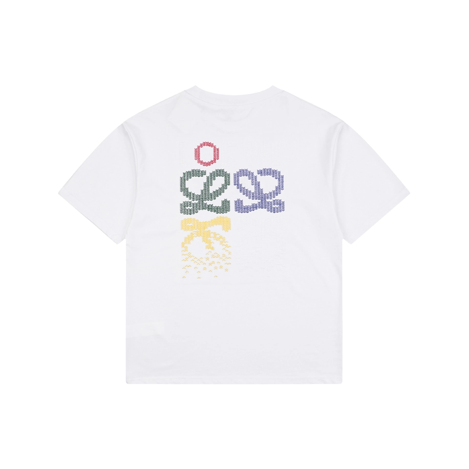 Loewe Gradient Knit Logo T-Shirt White Back view