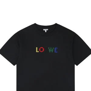 Loewe Gradient Knit Logo T-Shirt Black