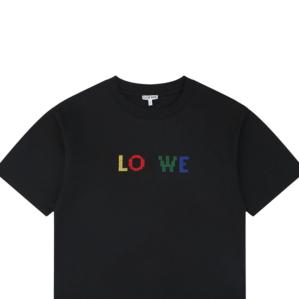 Loewe Gradient Knit Logo T-Shirt Black