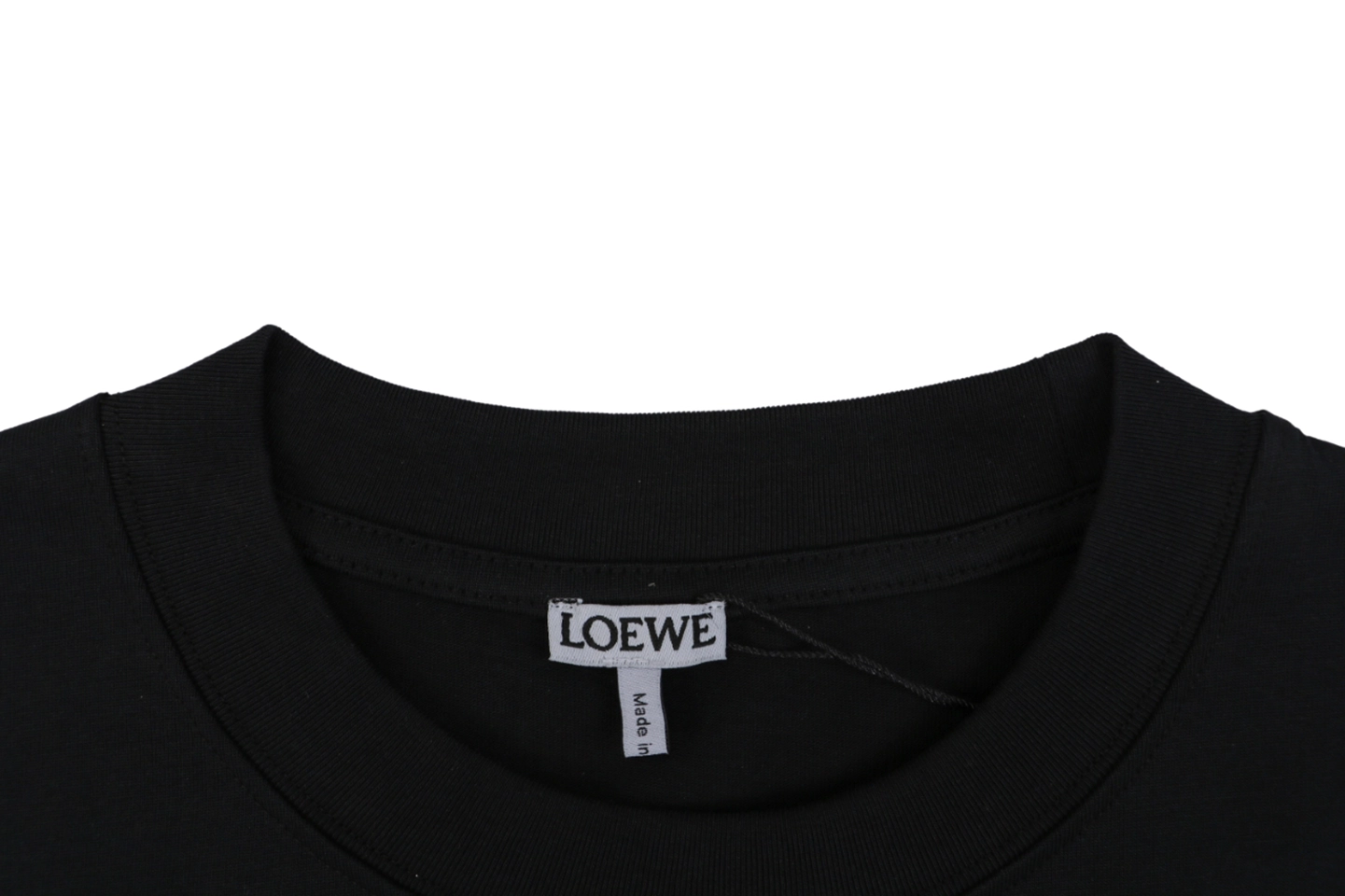 Loewe Gradient Knit Logo T-Shirt Black Collar