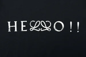 Loewe Half Anagram “HELLO!!” Graphic T-Shirt Front Print