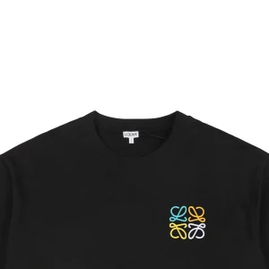 Loewe Multicolor Anagram & Script Embroidery T-Shirt Black