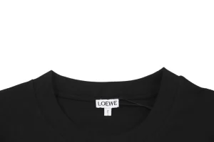 Loewe Multicolor Anagram & Script Embroidery T-Shirt Black Collar