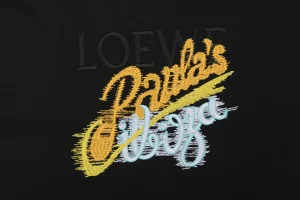 Loewe Multicolor Anagram & Script Embroidery T-Shirt Black Back Print