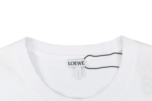 Loewe Multicolor Anagram & Script Embroidery T-Shirt White Collar
