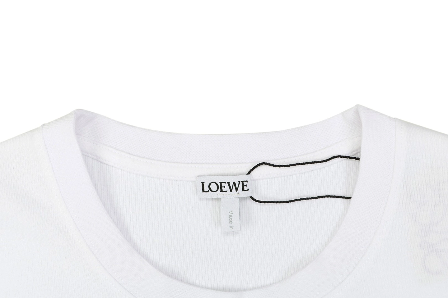 Loewe Multicolor Anagram & Script Embroidery T-Shirt White Collar