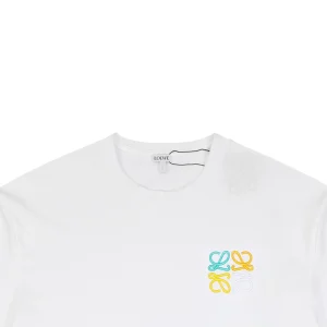 Loewe Multicolor Anagram & Script Embroidery T-Shirt White