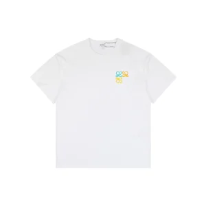 Loewe Multicolor Anagram & Script Embroidery T-Shirt White Front view