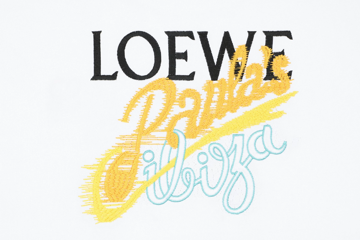 Loewe Multicolor Anagram & Script Embroidery T-Shirt Back Print