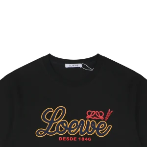 Loewe Script Logo Embroidered T-Shirt Black