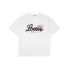 Loe Script Logo Embroidered T-Shirt (White/Black)