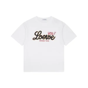 Loewe Script Logo Embroidered T-Shirt White Front view