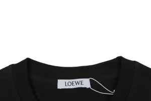 Loewe Script Logo Embroidered T-Shirt Black Collar