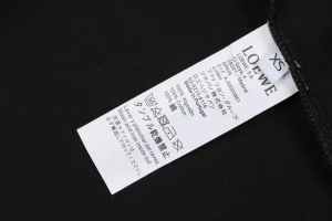 Loewe Script Logo Embroidered T-Shirt Black Wash label