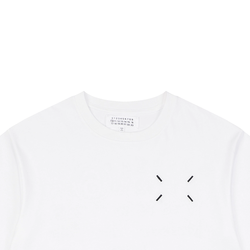 Maison Margiela Blurred Number 6 Back Logo T-Shirt White