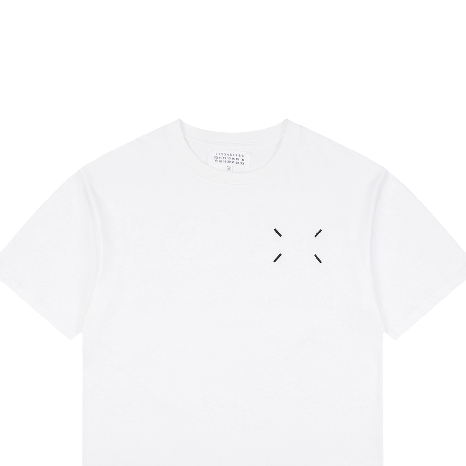 Maison Margiela Blurred Number 6 Back Logo T-Shirt White