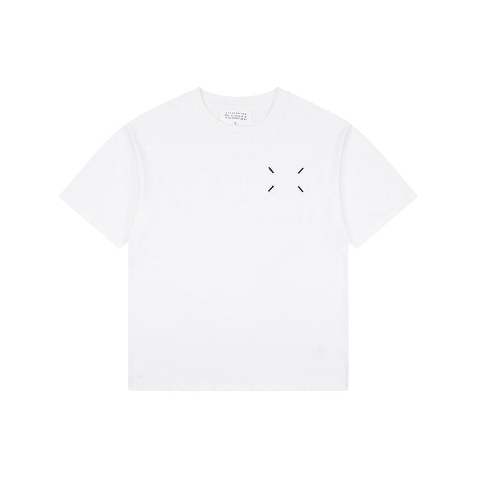Maison Margiela Blurred Number 6 Back Logo T-Shirt White Front view