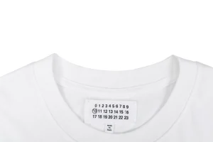 Maison Margiela Blurred Number 6 Back Logo T-Shirt White Collar