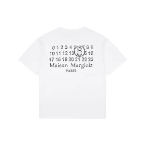 Maison Margiela Blurred Number 6 Back Logo T-Shirt White Back view
