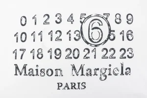 Maison Margiela Blurred Number 6 Back Logo T-Shirt White Back Print