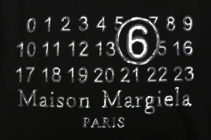 Maison Margiela Blurred Number 6 Back Logo T-Shirt Black Back Print