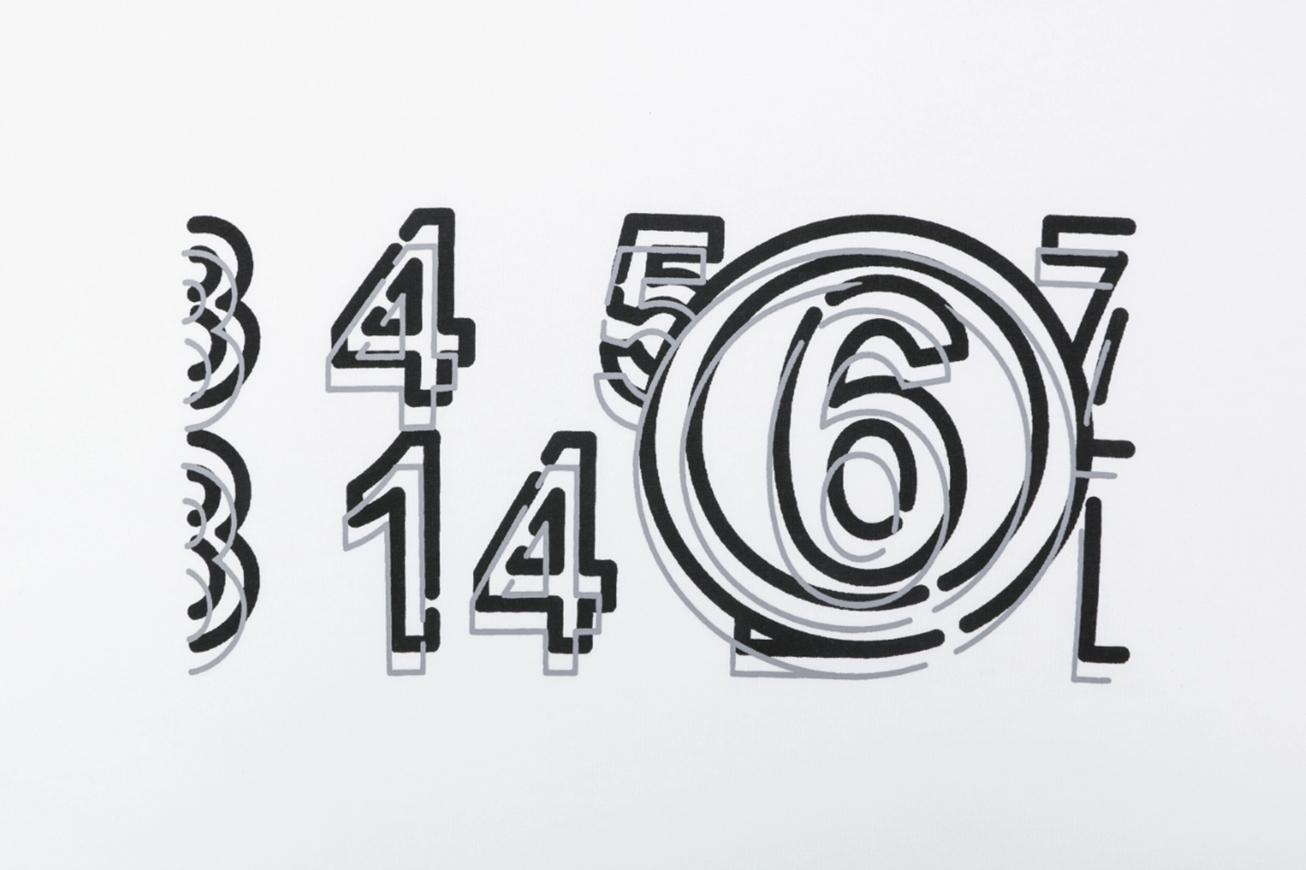 Maison Margiela Numeric “6” Graphic Oversized T-Shirt Front Print