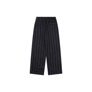 Maison Margiela Pinstripe Wide-Leg Trousers Black Back view