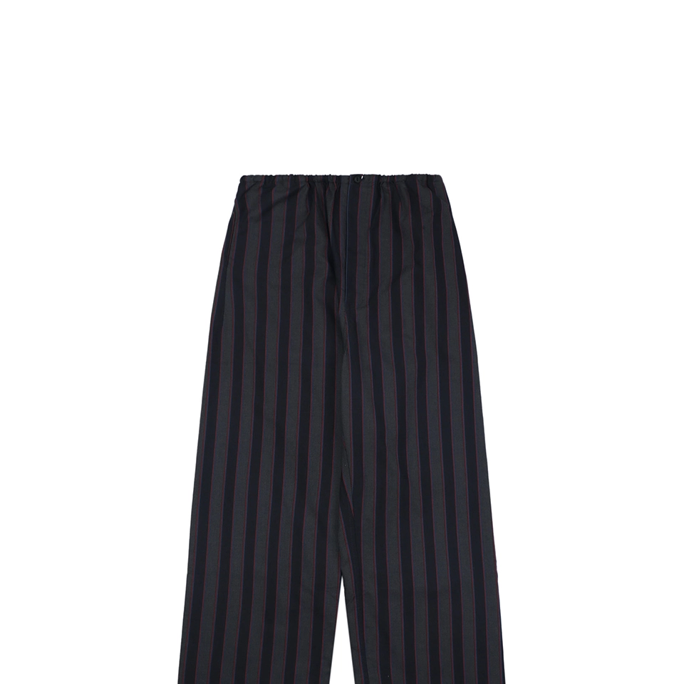 Maison Margiela Pinstripe Wide-Leg Trousers Black