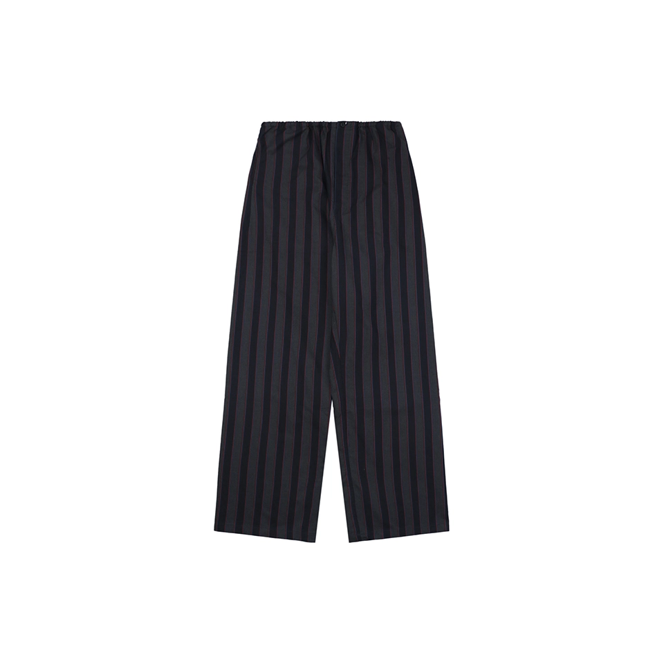 Maison Margiela Pinstripe Wide-Leg Trousers Black Front view