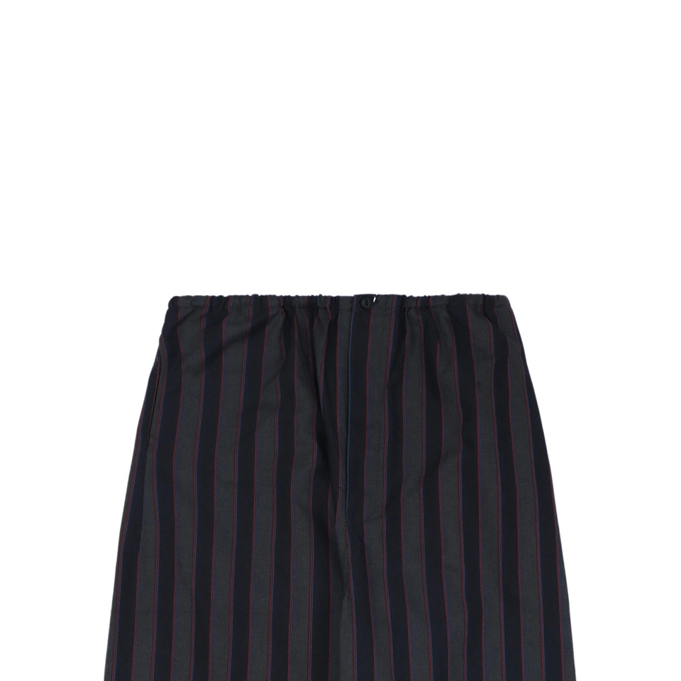Maison Margiela Pinstripe Wide-Leg Trousers Black