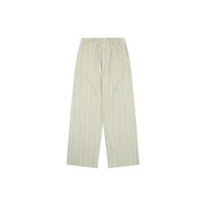 Maison Margiela Pinstripe Wide-Leg Trousers Green Front view