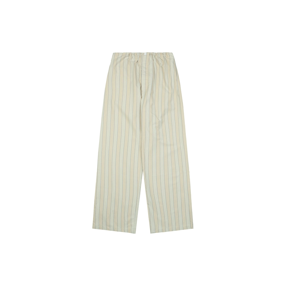 Maison Margiela Pinstripe Wide-Leg Trousers Green Front view