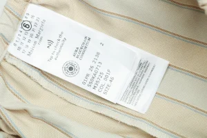 Maison Margiela Pinstripe Wide-Leg Trousers Green Wash label