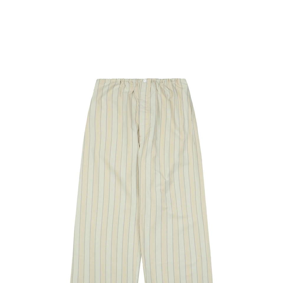 Maison Margiela Pinstripe Wide-Leg Trousers Green