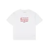 Maison Margiela Red Numeric Logo Embroidered T-Shirt
