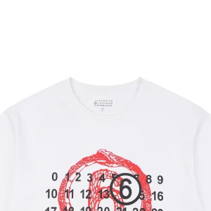 Maison Margiela Year of the Snake Numeric Graphic T-Shirt White