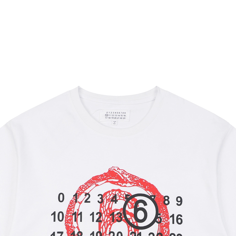 Maison Margiela Year of the Snake Numeric Graphic T-Shirt White