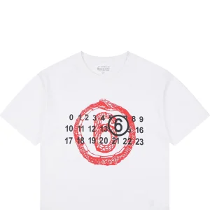 Maison Margiela Year of the Snake Numeric Graphic T-Shirt White