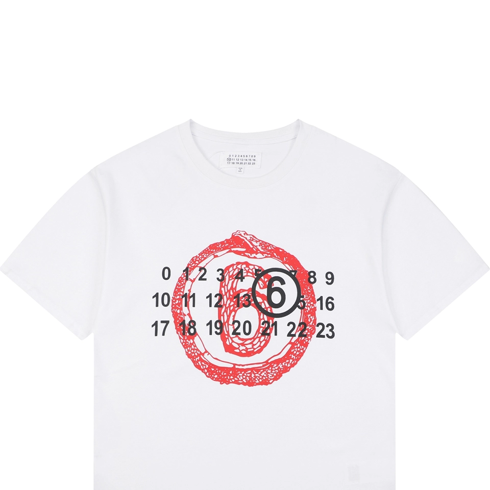 Maison Margiela Year of the Snake Numeric Graphic T-Shirt White
