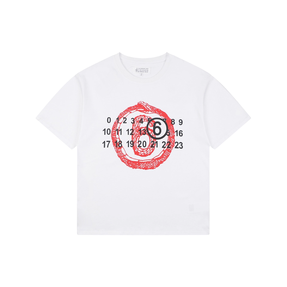 Maison Margiela Year of the Snake Numeric Graphic T-Shirt White Front view