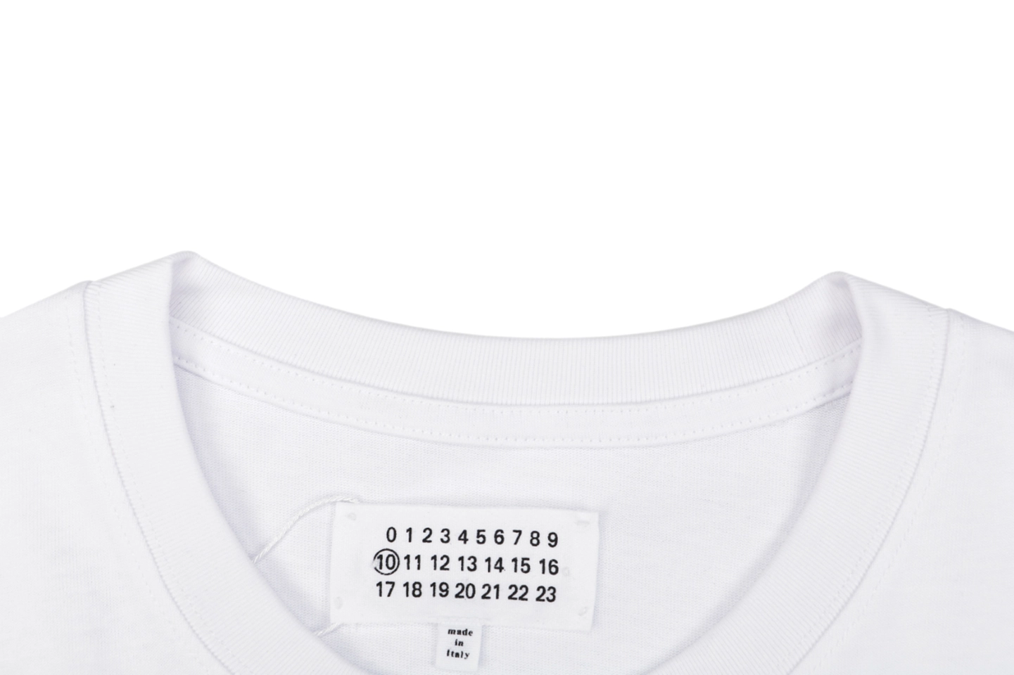 Maison Margiela Year of the Snake Numeric Graphic T-Shirt White Collar