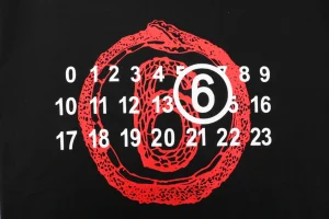 Maison Margiela Year of the Snake Numeric Graphic T-Shirt Front Print