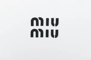 Miu Miu Double-Line Logo T-Shirt White Front Brand