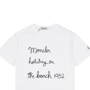 Moncler 1952 Beach Script Graphic T-Shirt