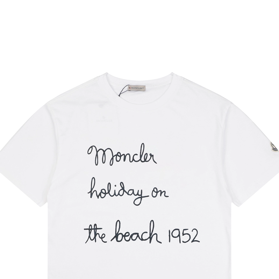 Moncler 1952 Beach Script Graphic T-Shirt