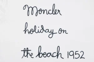 Moncler 1952 Beach Script Graphic T-Shirt Front Print