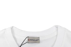 Moncler 1952 Logo Graphic T-Shirt White Collar