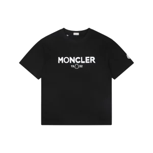 Moncler 1952 Logo Graphic T-Shirt Black Front view