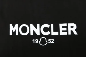 Moncler 1952 Logo Graphic T-Shirt Black Front Print